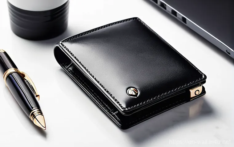 몽블랑 마이스터스튁 지갑 리뷰 - **Prompt 2: Precision and Iconic Design**
    An elegant, eye-level shot of a Montblanc Meisterstück...