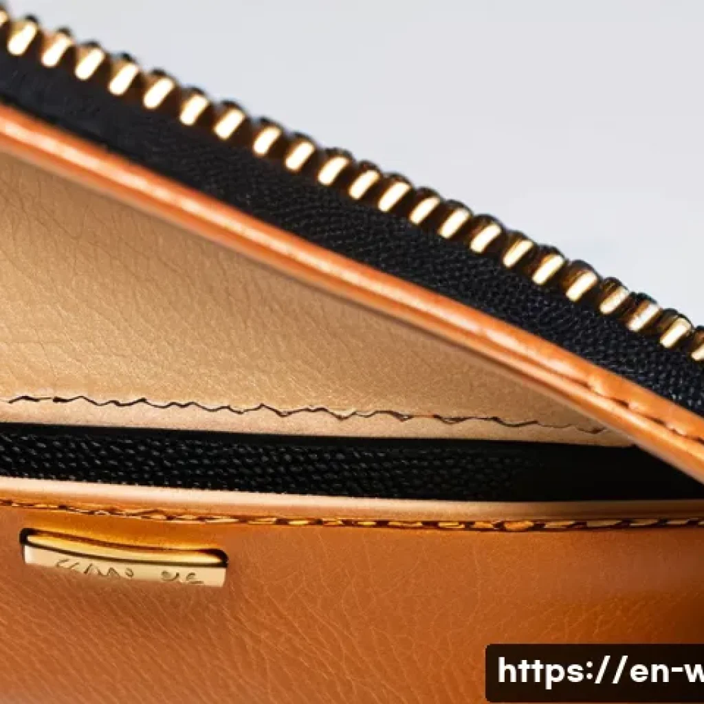 H M과 자라의 패션 지갑 비교 - A close-up image of a luxurious Zara wallet made from high-quality leather, showcasing its rich text...